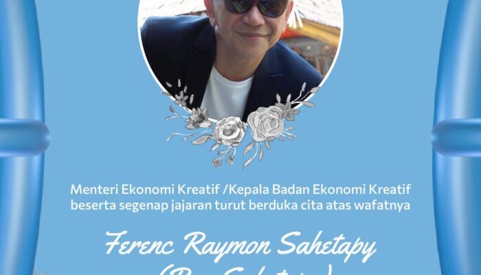 Menekraf Riefky sampaikan Duka Cita yang dalam,atas Wafatnya Aktor Ray Sahetapy