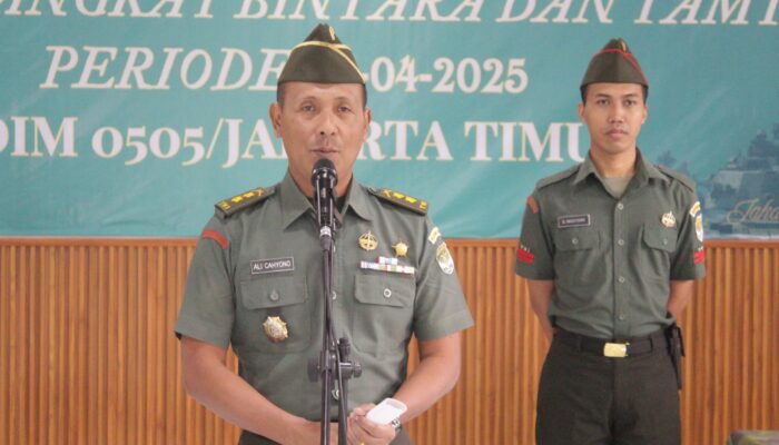 Naik Pangkat, Kasdim 0505/JT Ajak Prajurit Terus Berkarya dan Bertanggung Jawab