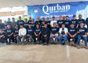 Pererat Silaturahmi, Danramil 01/Kranji Hadiri Penyembelihan Hewan Kurban di Masjid Baiturrahman Grand Galaxy City