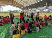 Polwan Polres Metro Jakarta Utara Gelar Trauma Healing untuk Korban Kebakaran di Penjaringan