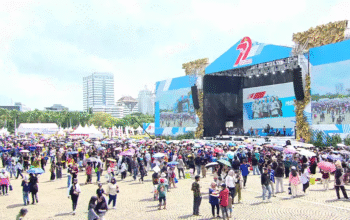 RIbuan Warga Tumpah Ruah Meriahkan Hari Bhayangkara di Monas