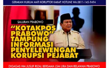LSM Lira dan Relawan Prabowo Buka Kotak Aduan  Penyelewengan Korupsi