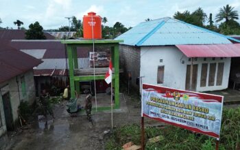Buru Selatan Selalu Terjadi Hujan Deras Tapi Semangat Satgas TMMD 125 Kodim 1506/Namlea Tak Pernah Padam