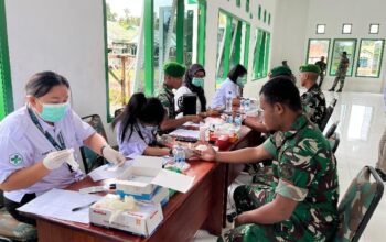 Sambut HUT TNI Ke-80, Kodim 1715/Yahukimo Gelar Donor Darah