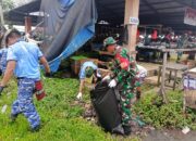 Jelang Peringatan HUT Ke-80 TNI Tahun 2025, Kodim 1710/Mimika bersama Satuan TNI-Polri dan Komponen Masyarakat Gelar Kegiatan Karya Bakti Pembersihan Lingkungan Pasar