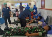 Sambut HUT Ke-80 TNI, Kodim 1710/Mimika Bersama Satuan TNI Se-Garnisun Mimika Gelar Bakti Sosial Donor Darah dan Pengobatan Umum