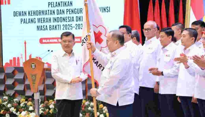 Hadiri Pelantikan PMI DKI, Gubernur Pramono Dukung Pelayanan Kemanusiaan Inklusif dan Berkelanjutan