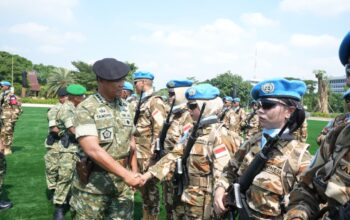 Wakil Panglima TNI Lepas Satgas Kizi TNI MINUSCA Ke Afrika Tengah