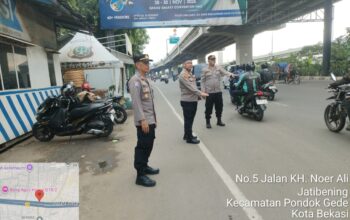 Polsek Bekasi Barat Sebar Anggota di Titik Rawan Kemacetan