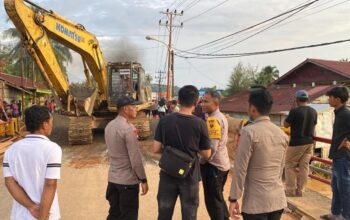 Akses Antarwilayah Pulih, Brimob Sumut Rampungkan Perbaikan Jembatan Halangan dalam 3 Hari